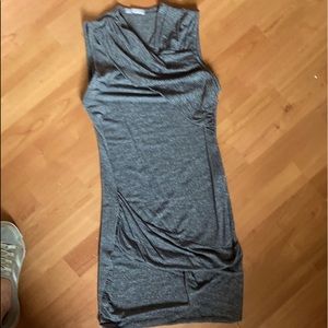 Zara,Stretchable Dress, Gray, Size S